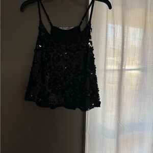 Walter Baker Black Sequin Camisole